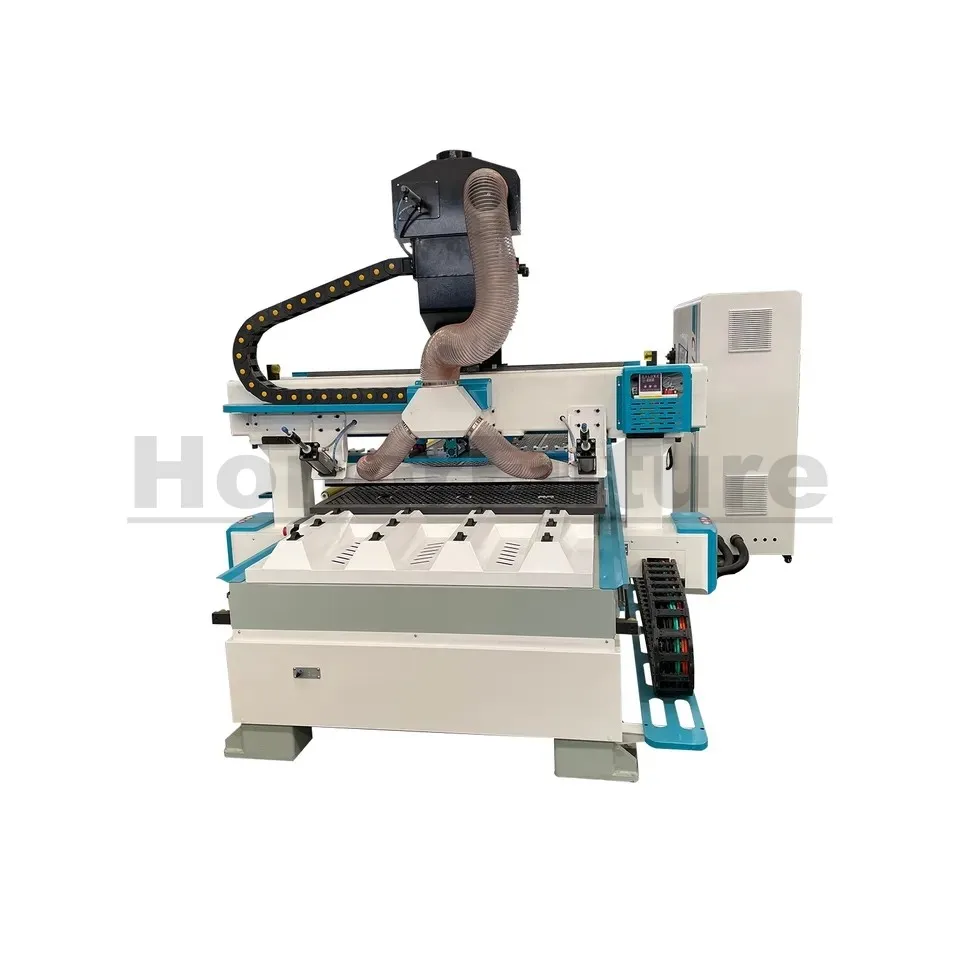 Woodworking CNC Router Machine Four Heads Wood Cutter Furniture Industry