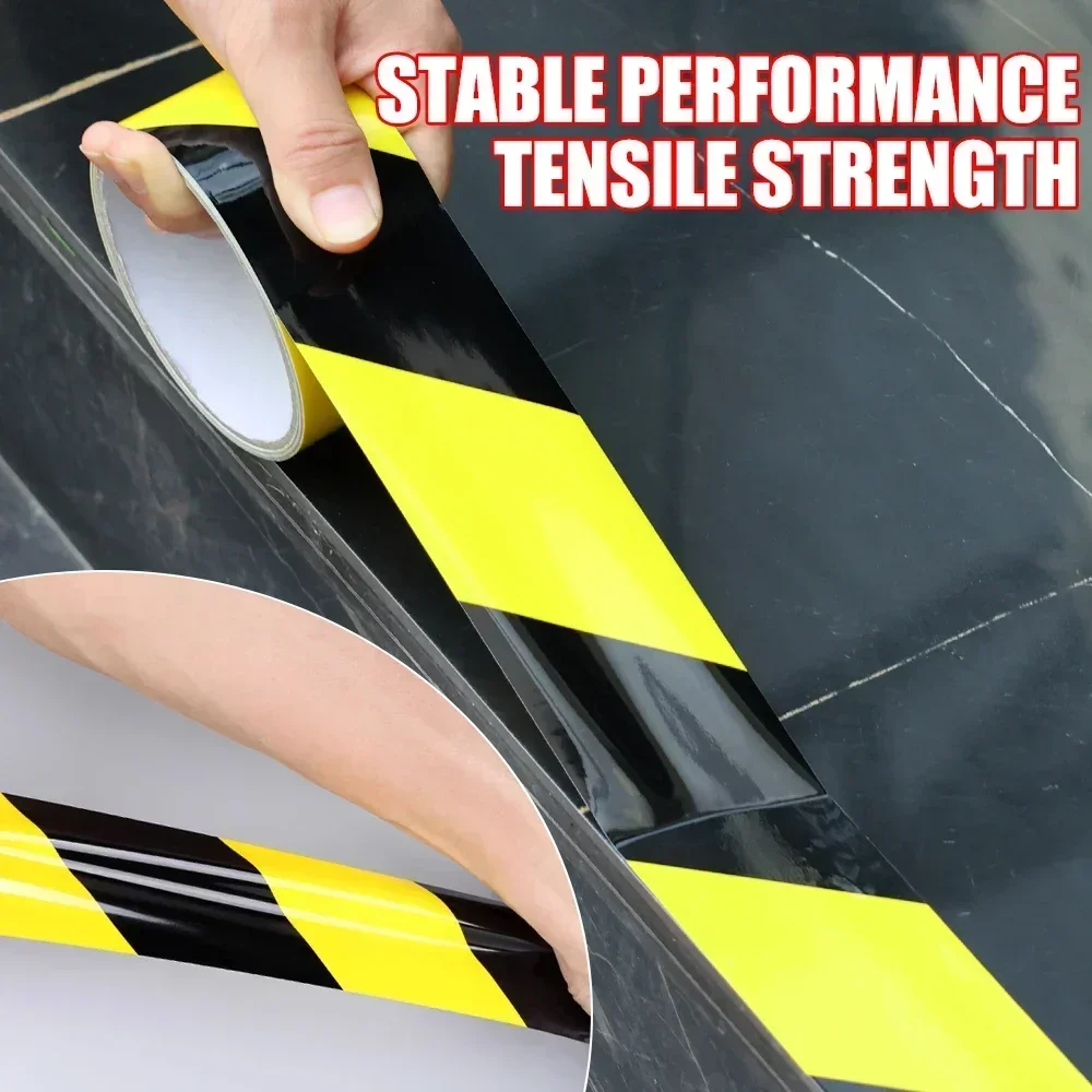 Car Sill Anti Stepping Reflective Tape Trunk Fault Emergency Adhesive Tape Construction Site Steps Rails Warning Strip Sticker