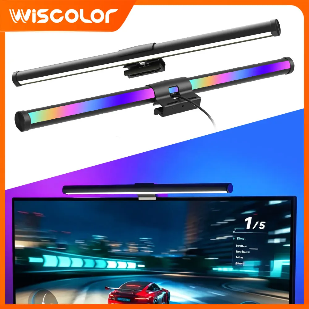 RGBIC RGBIC Wifi Control Setup Monitor Light Bar Dimmable Led Lights Stepless Lightbar Gaming Lamp Desk Monitor Accessories Screenbar - Aliexpress Deal