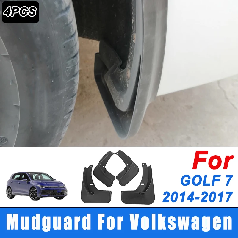 

For Volkswagen GOLF 7 2014-2017 2015 Automotive Tire Mudguard Waterproof Prevent Mud Splashing Car Mud Flaps 4pcs Accessories
