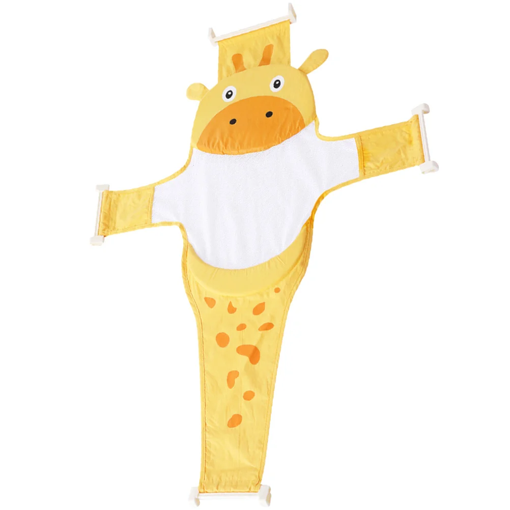 

Baby Bath Seat Support Net Adjustable Length Soft Breathable Non Slip Infant Bathtub Pad Cartoon Foldable Shower Bathing Support