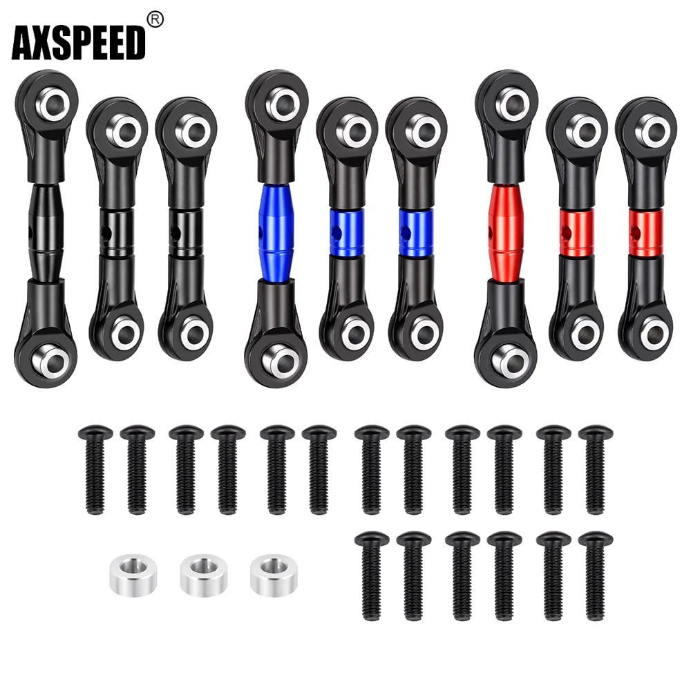 AXSPEED Metal Adjustable Steering Turnbuckle Link Rod For 1/10 Tamiya TT02 RC Car Ugrade Accessories