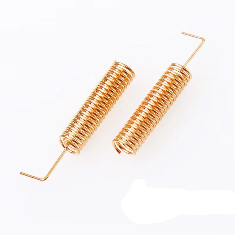 10pcs 433Mhz Built-In Spring Antenna Lora Module Coil Aerial Omnidirectional High Gain Wireless Card Router Copper