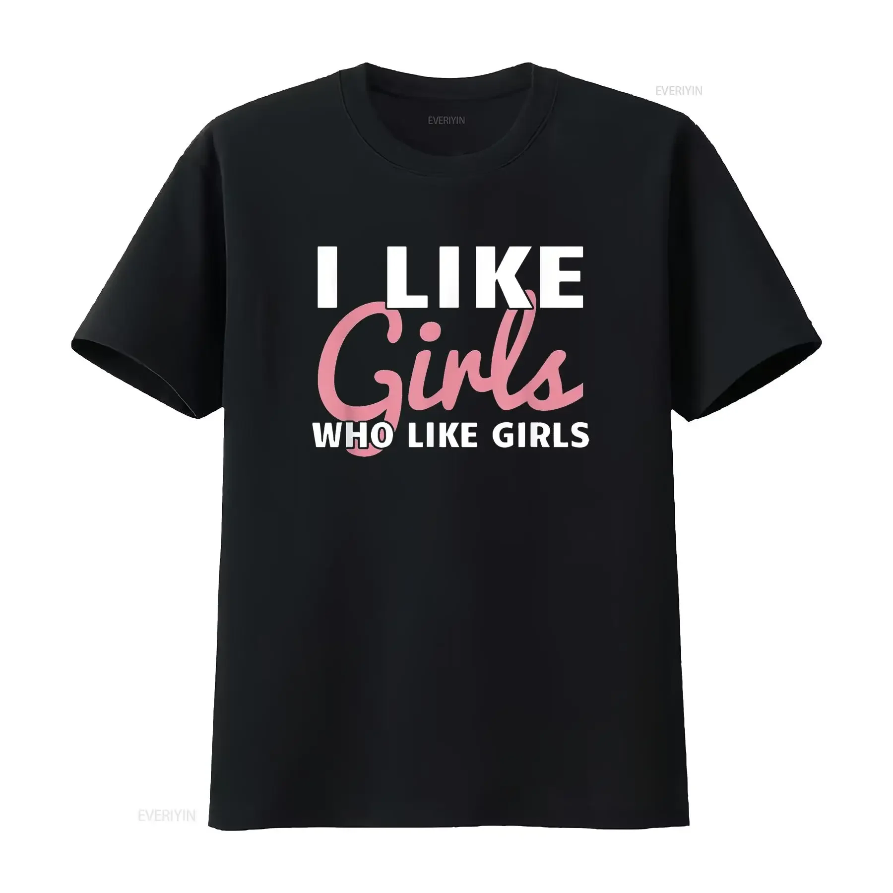 Womens Lesbian Femme Butch Gay Woman I Like Girls Who T Shirt Black 2X Large vintage Washed Comfortable Casual Breathable
