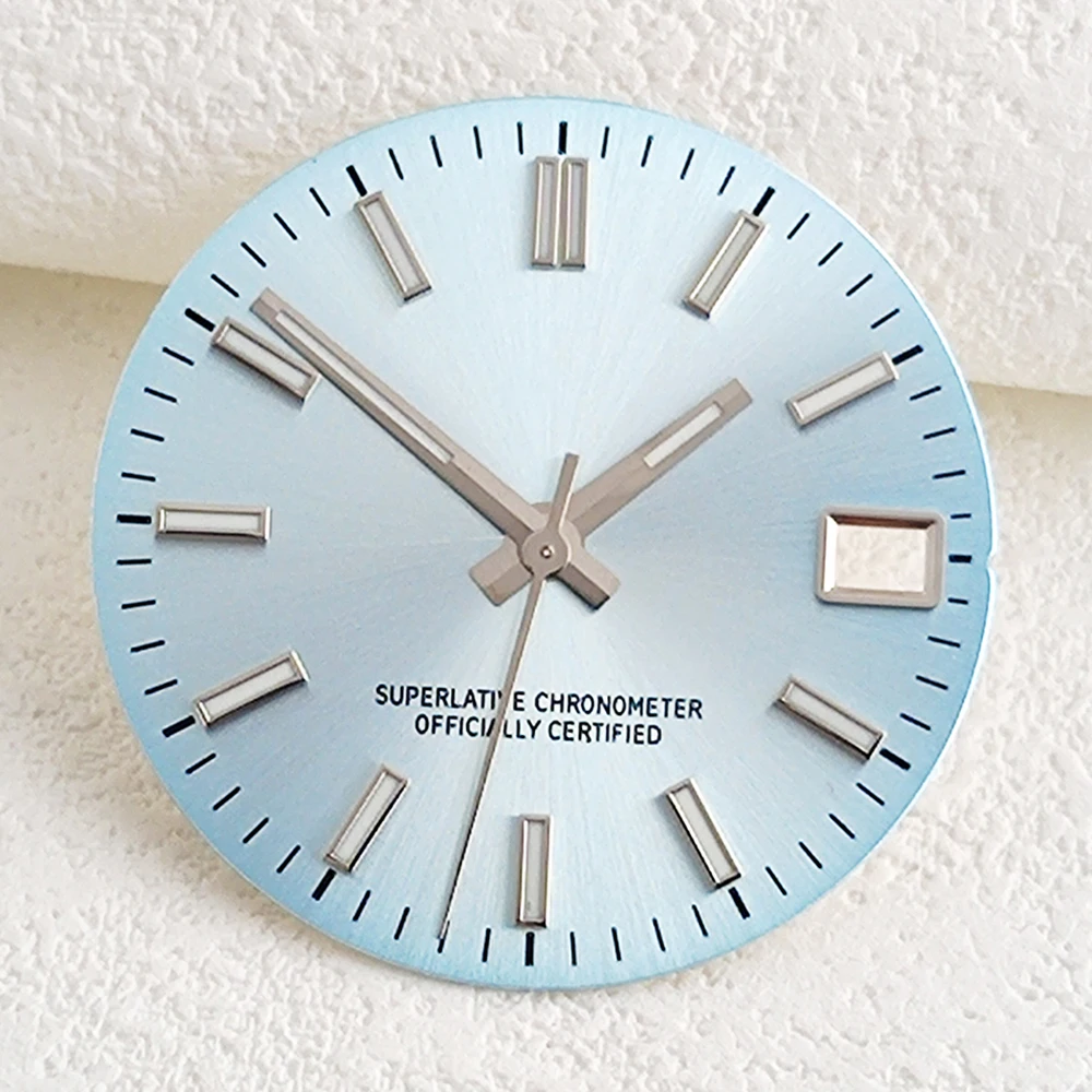 

Циферблат NH35, зеленый, светящийся, 28,5 мм, с индивидуальным логотипом, подходит для механизмов NH35/NH36, аксессуары для часов, индивидуальный дизайн часов