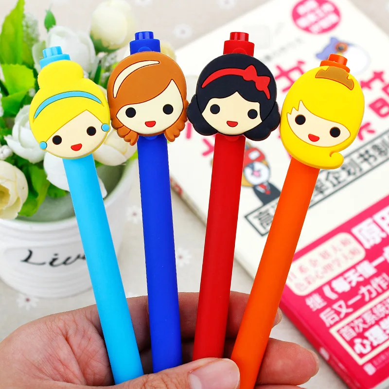 Disney's new ice princess candy color neutral pen black ink hand account stationery simple ballpoint pen cute school supplies