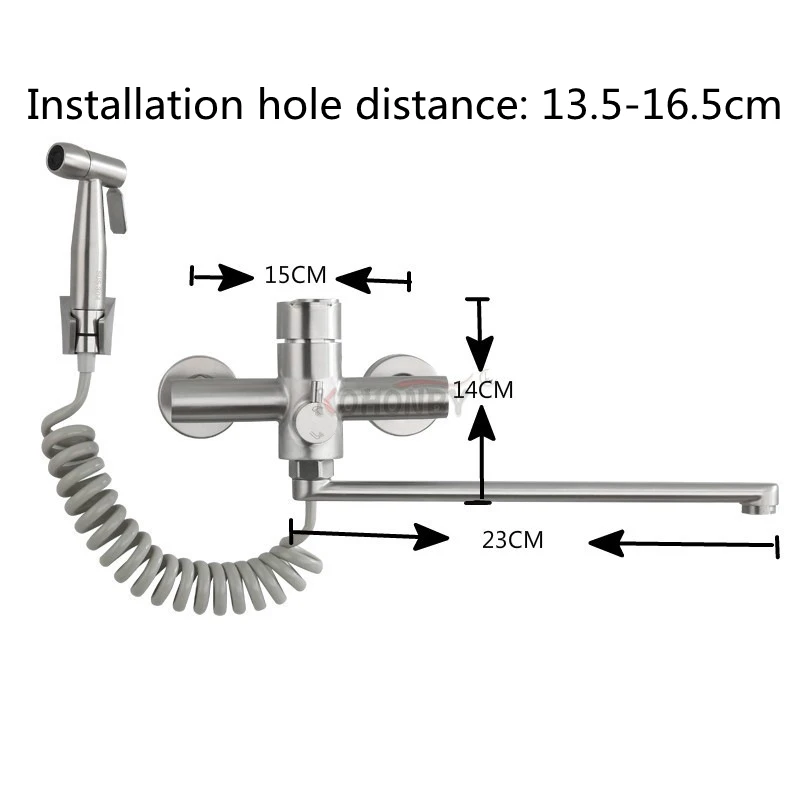 Imagem -04 - Torneira da Banheira do Banheiro do 304 Torneira do Chuveiro da Cachoeira de Parede Cabeça de Chuveiro Portátil Conjunto Aço Inoxidável