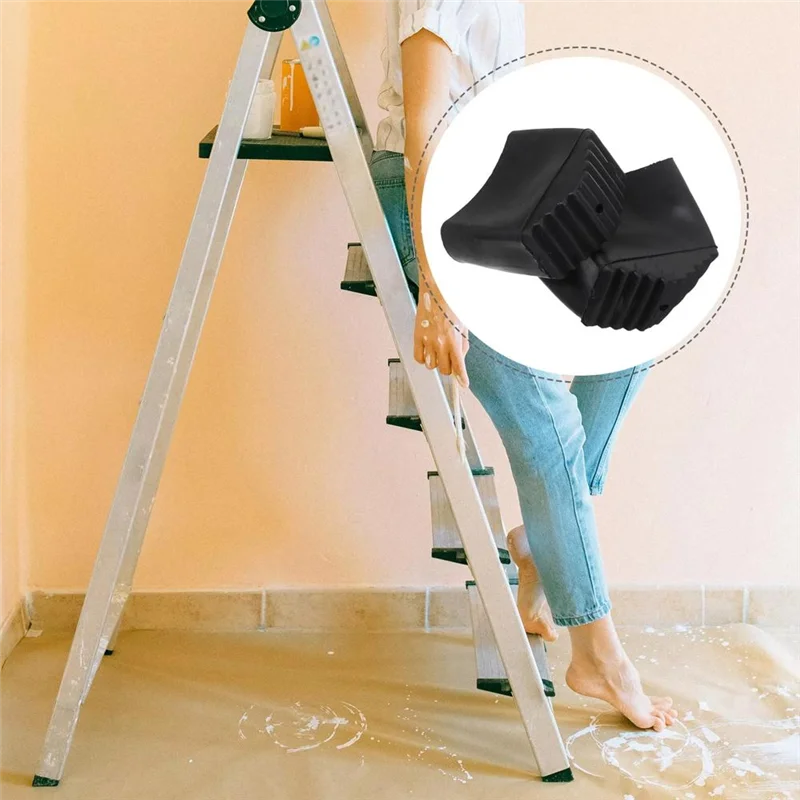 B84B-4Pcs Feet Rubber Covers Suite Protector Step Household Ladder Covers Rubber Ladder Feet Ladder Accessories