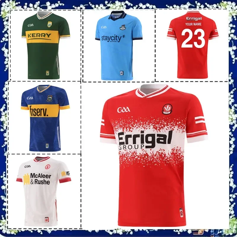 

2024 Derry GAA Home Jersey Shirt Mens Fermanagh GAA Home Jersey 2024 Rugby Jersey Tipperary GAA Home County Jerseys Size:S-5XL