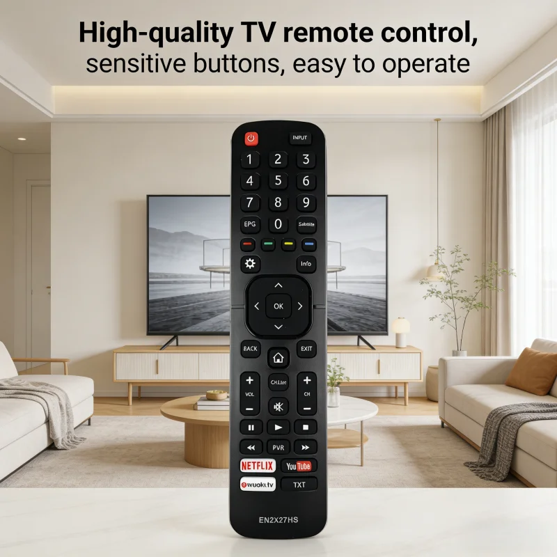 EN2X27HS Hisense TV Remote Control Replacement, No Setup Required,  Fit for LEDD50K300P H40M3300 HE43K300UWTS