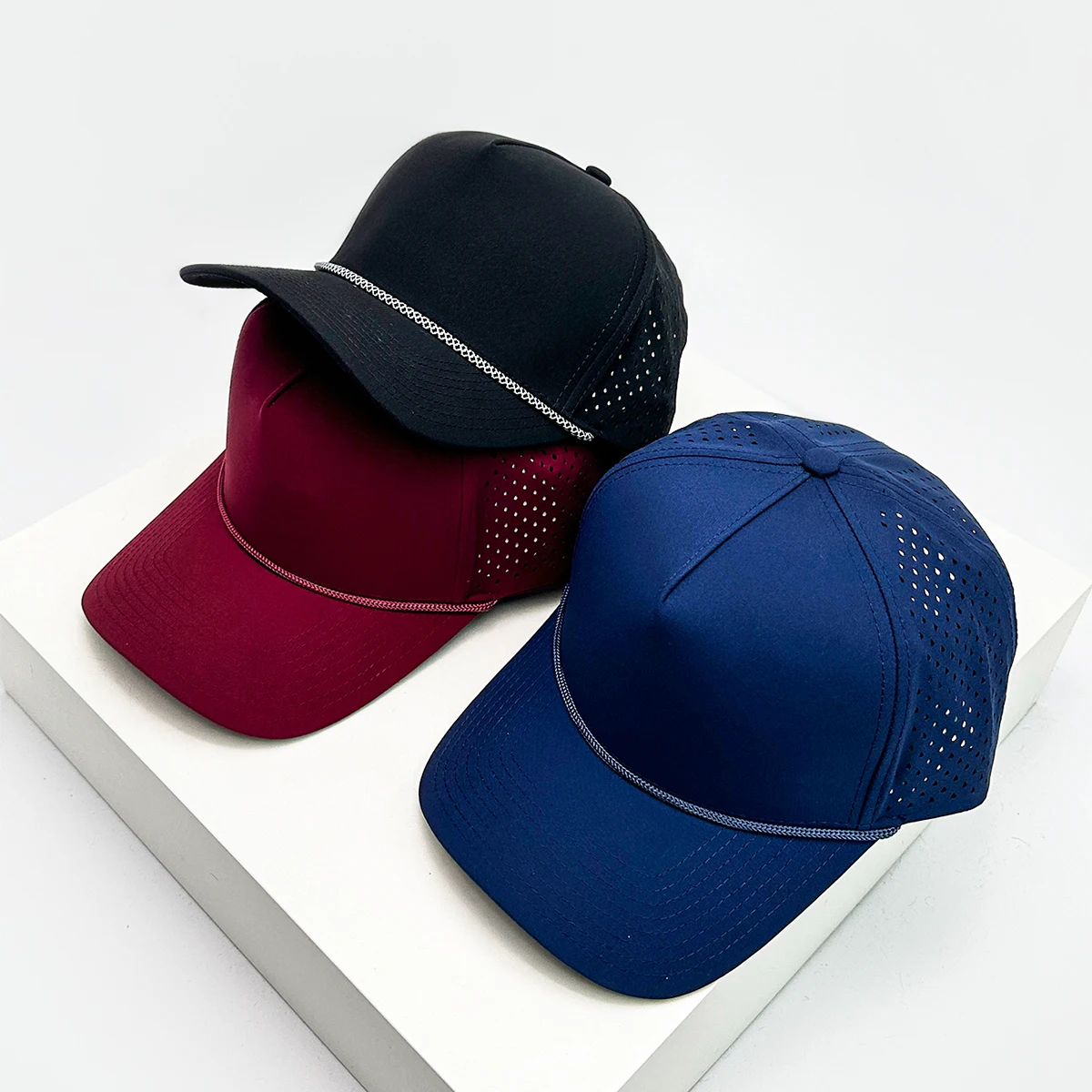 

New Unisex Hardtop Mesh Solid Cord Baseball Hats Sunshade Simple Breathable Outdoor Peaked Caps Versatile Fashion Casual Travel