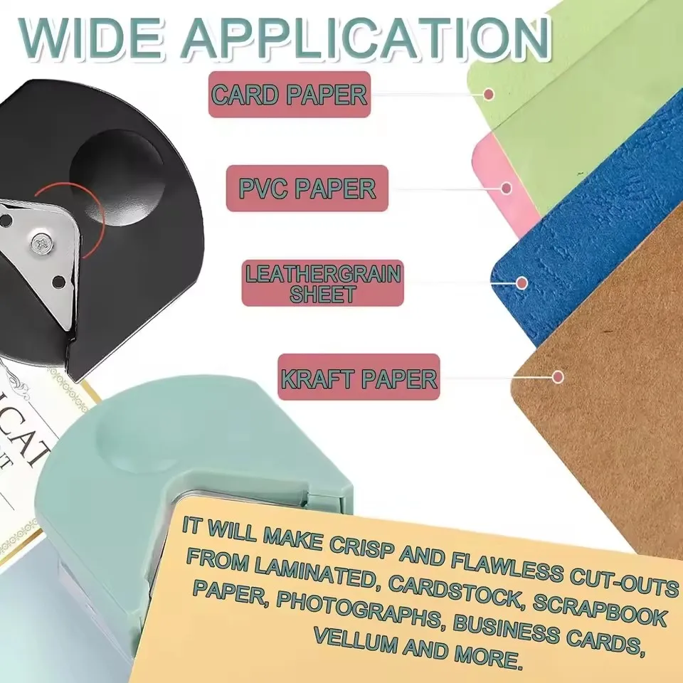 Circle Cutter Button Maker Corner Round Machine Corner Punching Portable Paper Cutter Card Photo Cutting