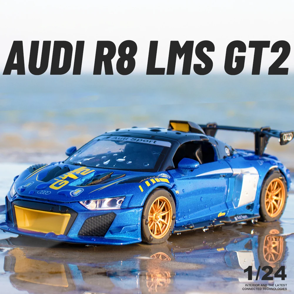 

1:24 AUDI R8 GT2 LMS Alloy Car Model Diecast Metal Track Racing Toy Car Model Simulation Collection Kids Gifts A432