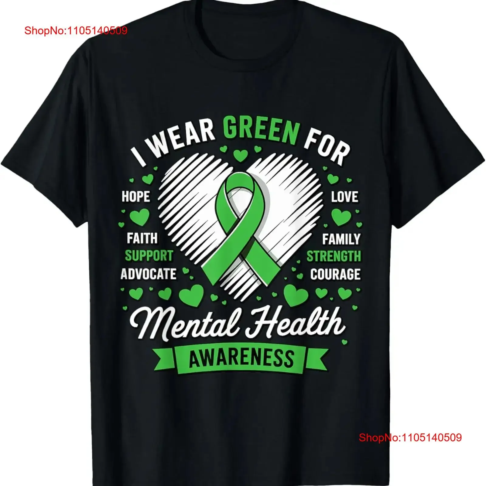 

Зеленая лента, футболка с поддержкой месяца психического здоровья, винтажная стильная дышащая мужская футболка унисекс, удобная мода