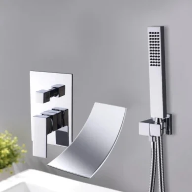 Morden style rainfall shower set big shower head wall shower faucet mixer set bathroom ceiling shower tap