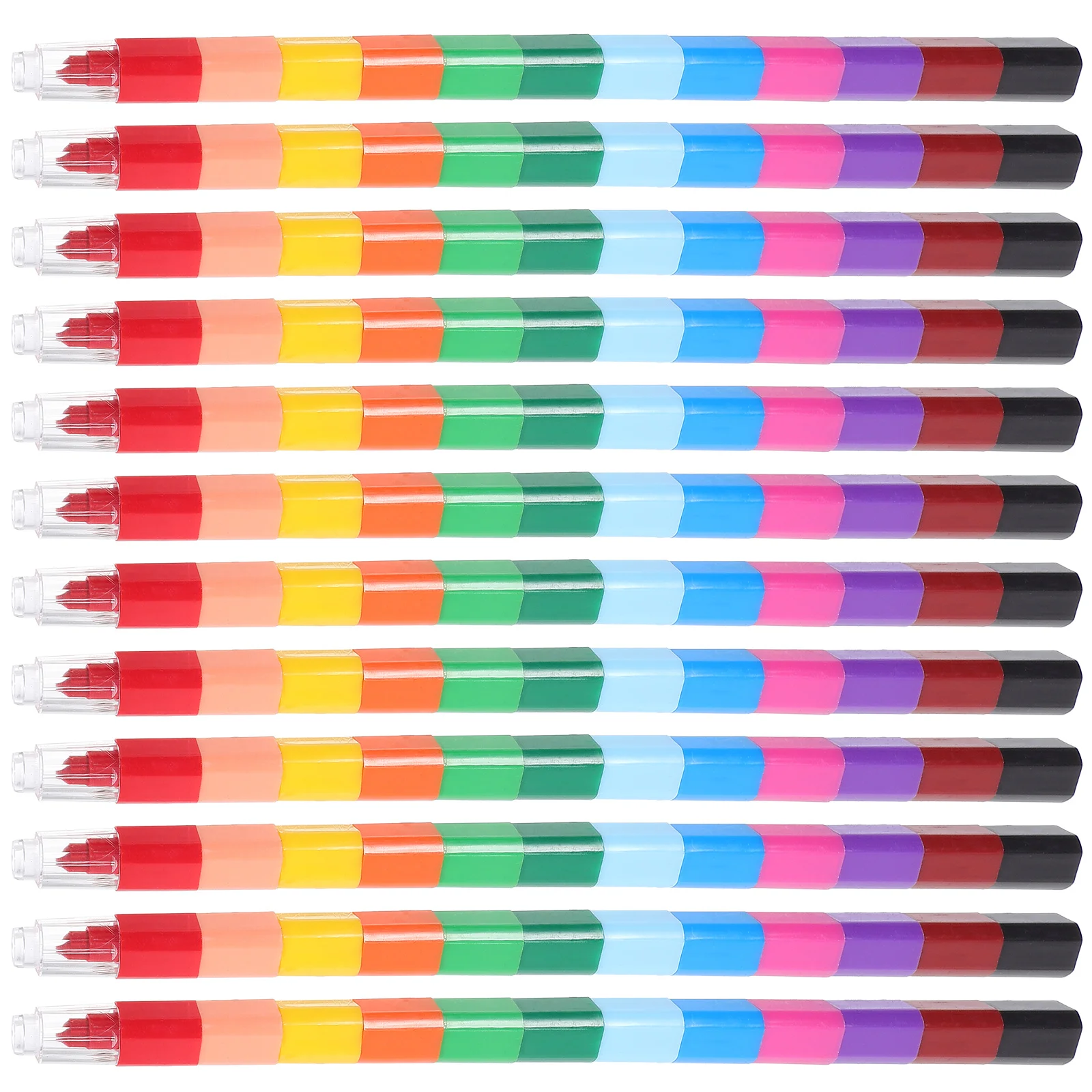 

24 Pcs Creative Crayons Child Colour Pen Kids 12 Colors Block Colored Pencils for