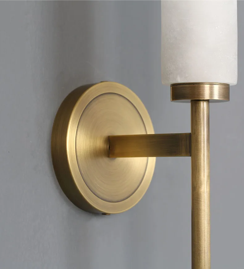 Natural Marble LED Wall Lights Black Gold Copper Foyer TV