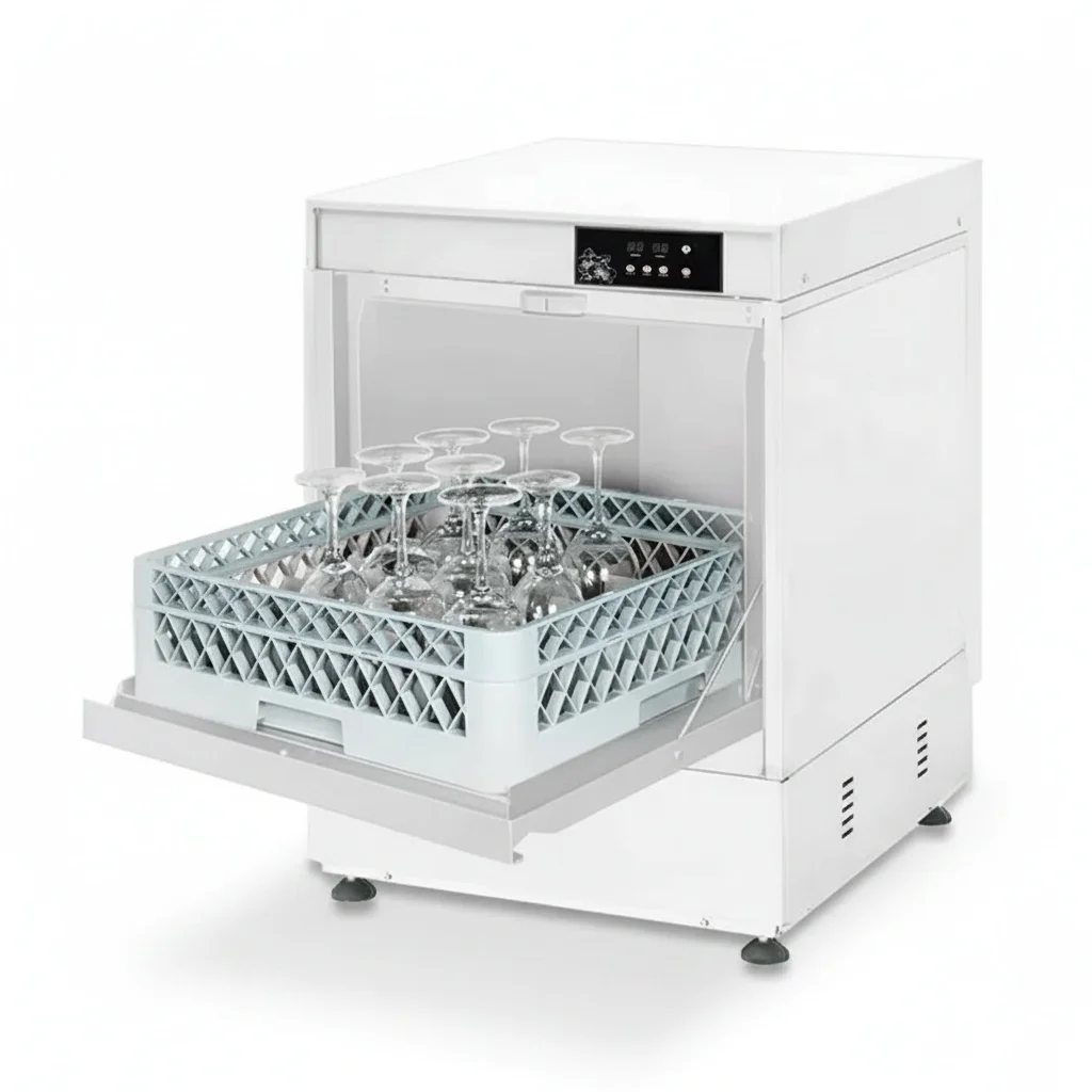 Commercial Dishwasher, Stainless Steel Undercounter Washer, Energy Efficient, Heavy Duty Hotel Restaurant Equipment