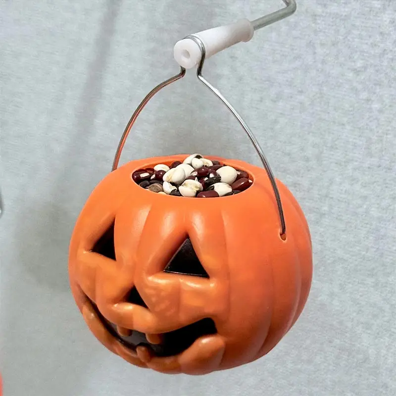 

Hallowmas Outdoor Creative Halloween Rotating Pumpkin Skull Metal Bird Feeder Decoration Windmill Garden Home Decorations