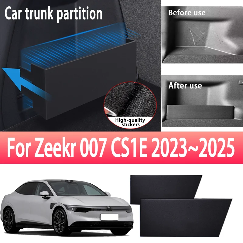 

Car Thickening Trunk Storage Partition For Zeekr 007 CS1E 2023~2025 2024 Multifunction Storage Box Auto Interior Accessories