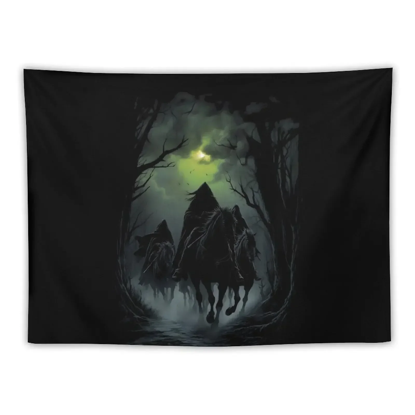 

The Nine Riders Under the Moonlight - Fantasy Tapestry Room Ornaments Decor For Bedroom Wall Art Cute Decor Tapestry