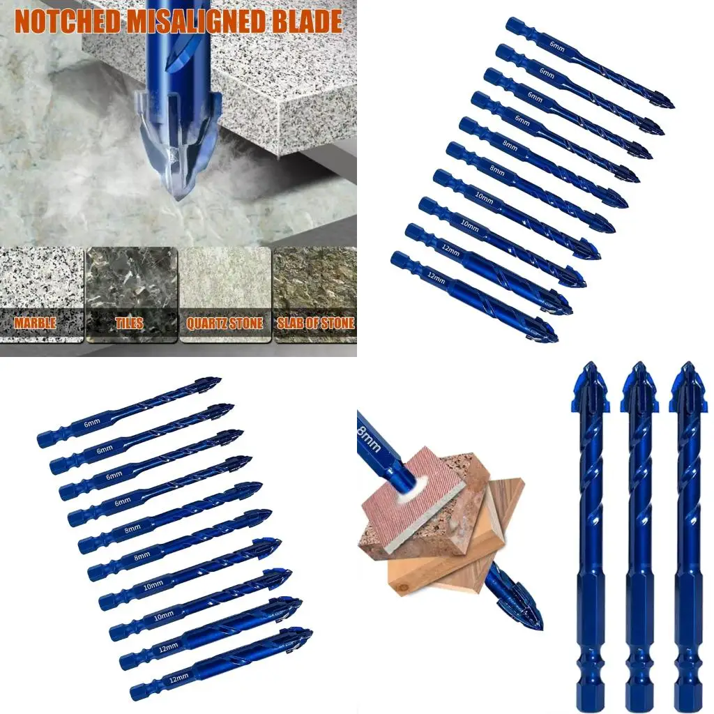 

Eccentric Drill Bit Four-Edge Serrated Drill Bits 1/4 Shank High Hardness Steel Metal Drill For Brick high quality