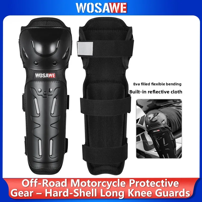 

WOSAWE Off-Road Motorcycle Roller Skating Anti-Fall Knee Pads Skiing Snowboarding Anti-Fall Leg Guards Long Style