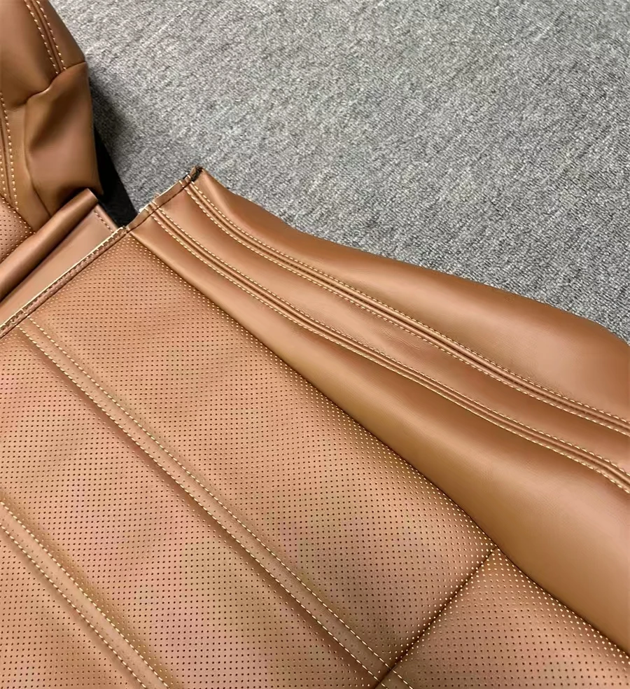 أغطية مقاعد السيارة ذات الحجم المخصص عالي الجودة لسيارة رينج روفر الفاخرة غطاء مقعد جلدي من نسيج نابا