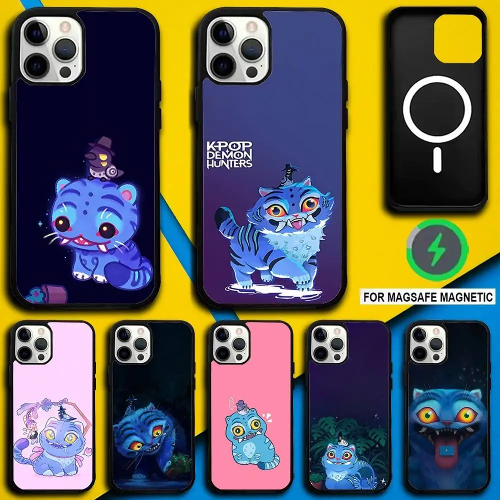 

Phone Case For iPhone 16,15,14,13,12,11,Pro,Max,Plus,Mini,SE4,E KPop D-Demon H-Hunters Magnetic Magsafe Wireless Charging
