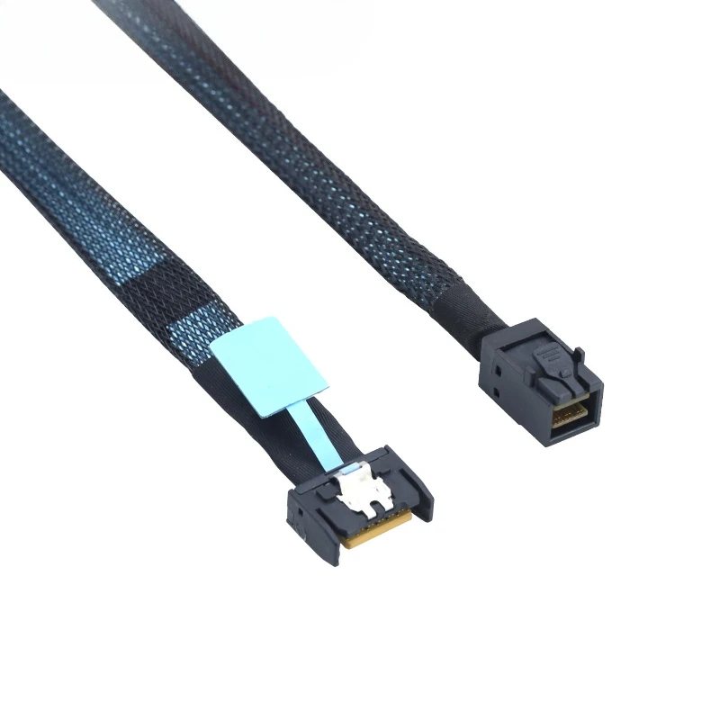 PCIE Slimline SFF-8654 MCIO 4I 4X 38-Pin To SAS HD SFF-8643 Support PCIe Gen5 Server Adapter Cable