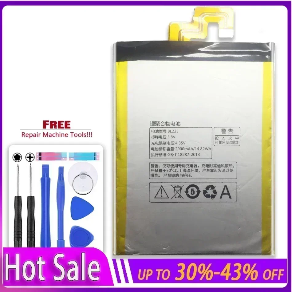 

Real 4000mAh BL223 Battery Battery for Lenovo Vibe Z2 Pro K920 K80 K80M K7 Portablet Batteries Warranty + Track Code