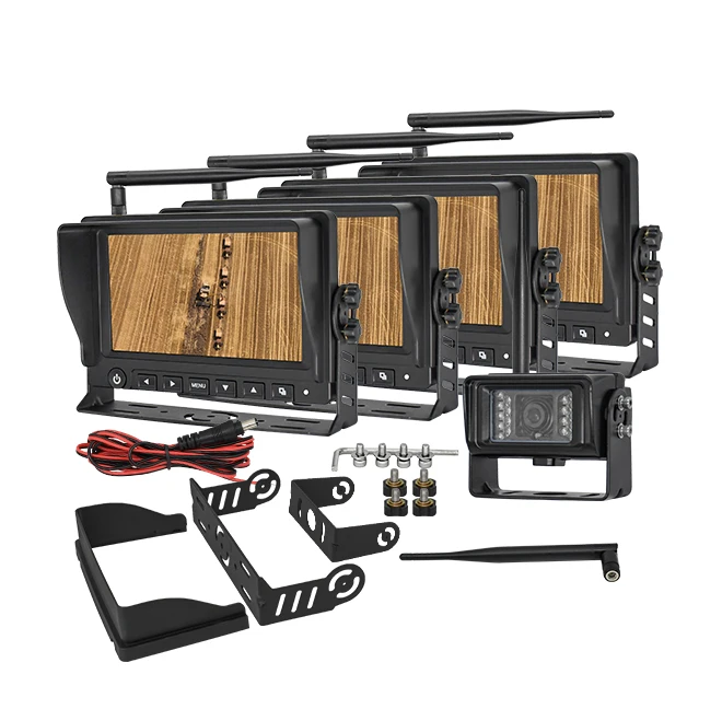 2025 قطع غيار الآلات الزراعية 7 بوصة متعددة المراقبات نظام الكاميرا الاحتياطية اللاسلكية لحصاد كورنوين