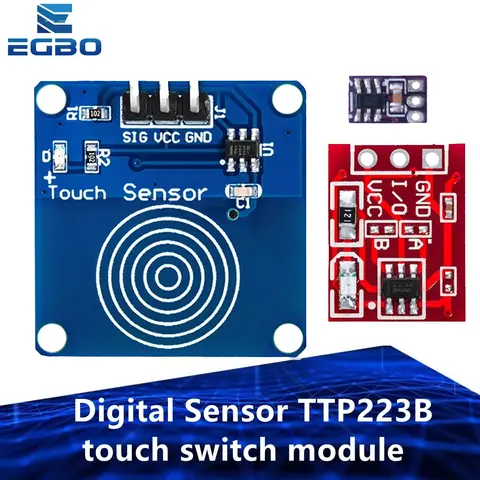 1~5PCS EGBO Digital Sensor TTP223B Module touch switch modules Capacitive Touch Switch for Arduin blue/We are the manufacturer