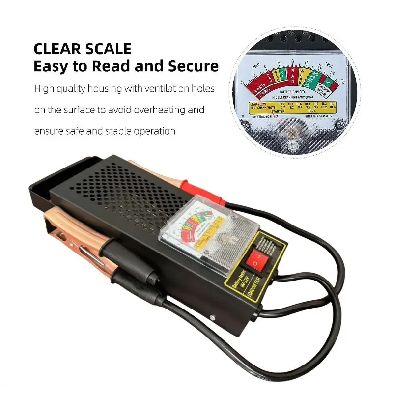 12V Car Battery Health Tester Load Checker High Accuracy Discharge Test Alternator Lead Acid Battery Tester Portable Checker