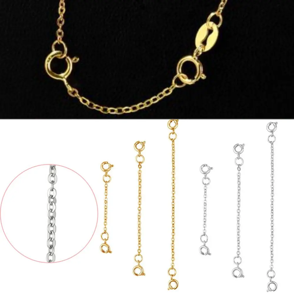 Chain Rose Gold Jewelry Findings & Components Extender Safety Chain Extender DIY Jewelry Accessories for Bracelet Necklace