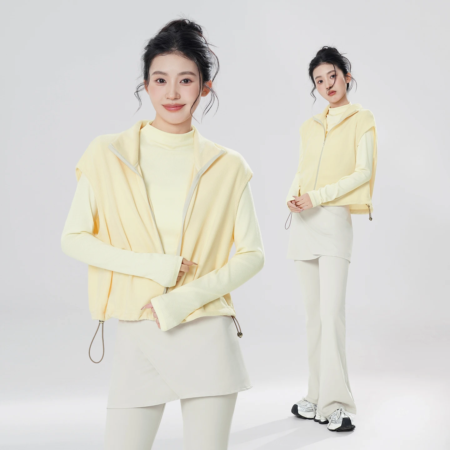 Mulheres meninas dança topos com zíper colete quente jaqueta atlética superior polar velo adolescente adulto jazz dança traje solto ajuste gilet