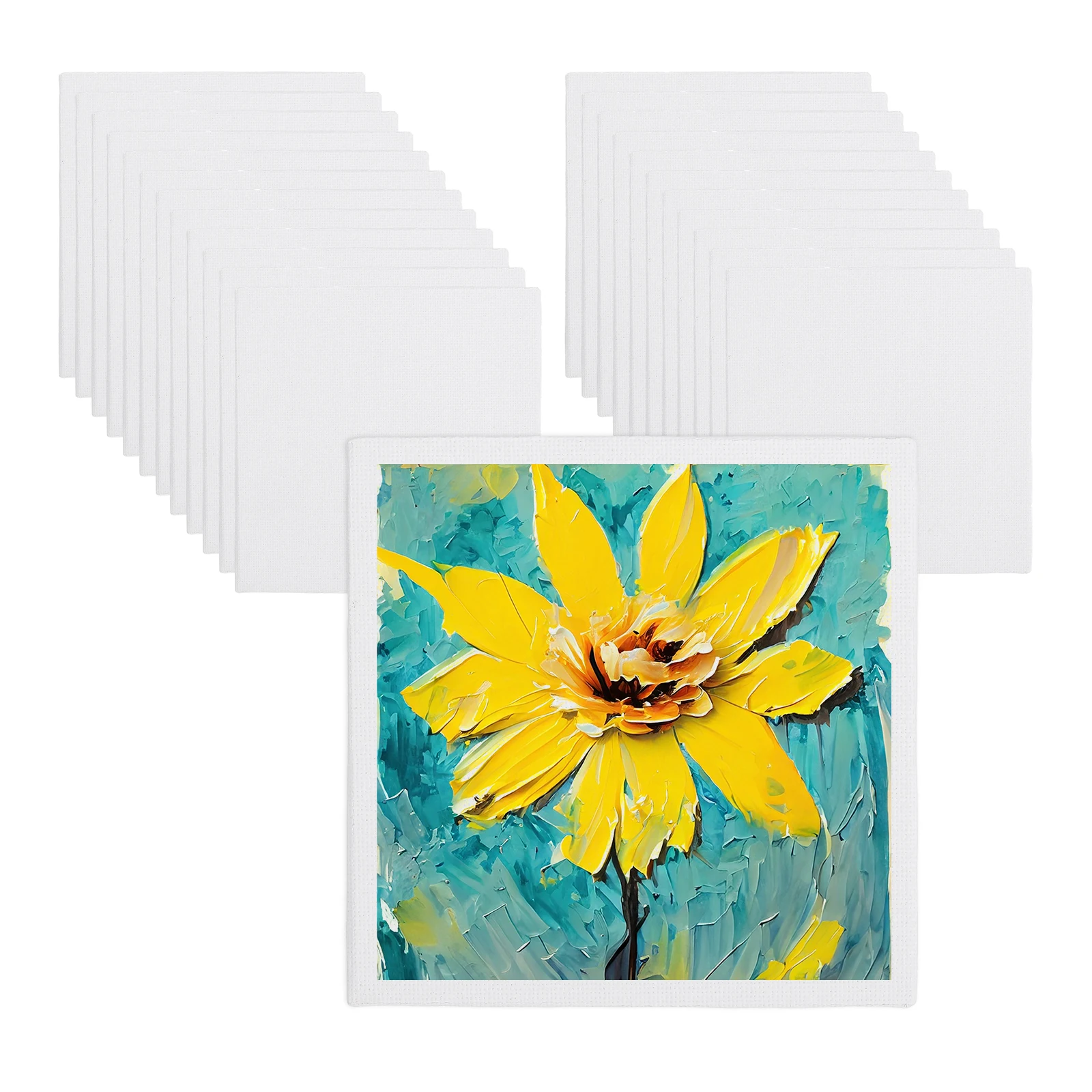 5/10/24Pcs Canvas Boards for Painting Cotton Blank Primed Art Canvas Panels Acid-Free Art Supplies for Oil Acrylic Watercolor