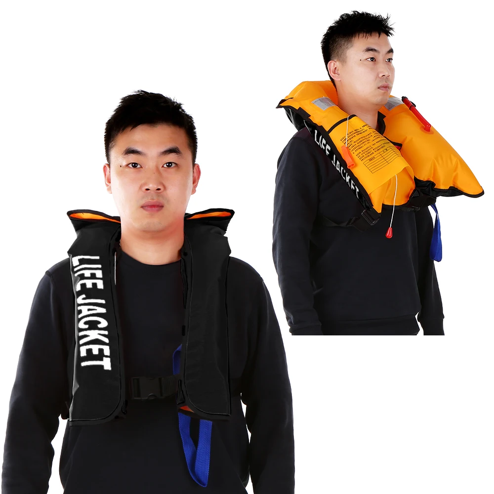 Manual Inflatable Life Jacket Adult Life Vest Water Sports Swimming Fishing Survival Jacket Water Sports Water Safety Supplies