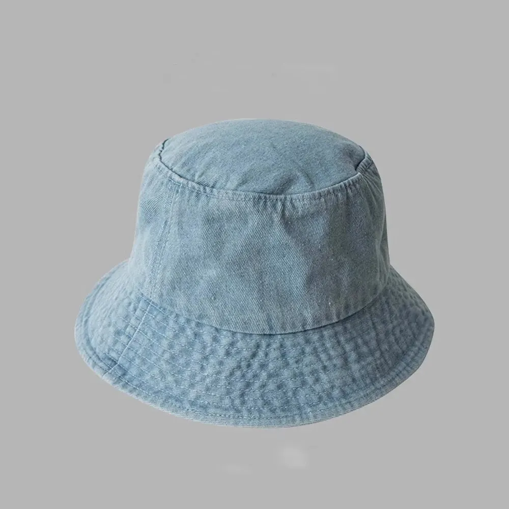 Four Season Comfortable Versatile Denim Fisherman Hat For Men and Women Basin Hat For Couples Outdoor Sports Sun Protection Hat