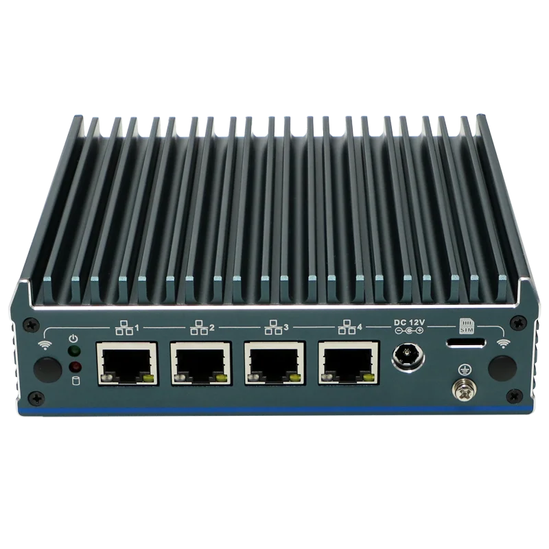 Fanless PfSense Firewall Soft Router J6412 N5105 N100 4x I226-V 2.5G LAN NVMe Barebone Mini PC HDMI2.0 DP AES-NI OPNsense Win11
