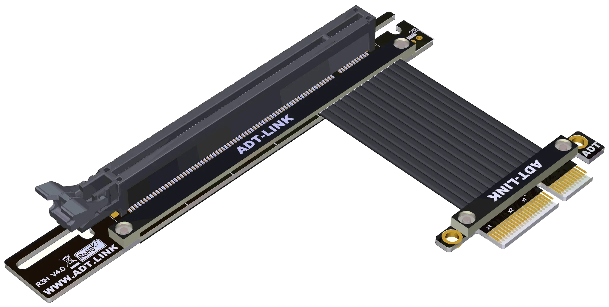 Riser Full Speed PCI Express 4.0 16x To 4x Ribbon Cable RTX 3090 Graphics Card Gen4.0 PCIE PCI E Riser Extender Dual 90 Degree