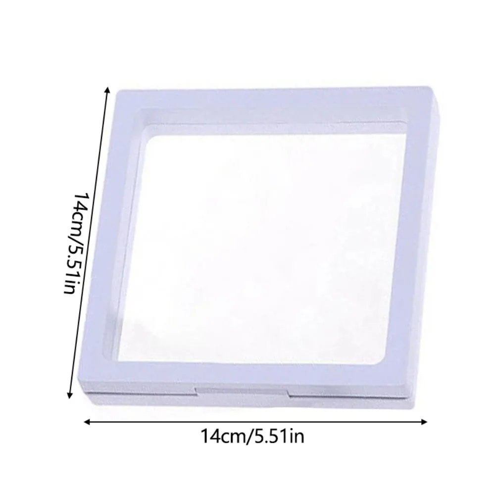 Plastic Transparent Square Frame Storage Box 14x14cm
