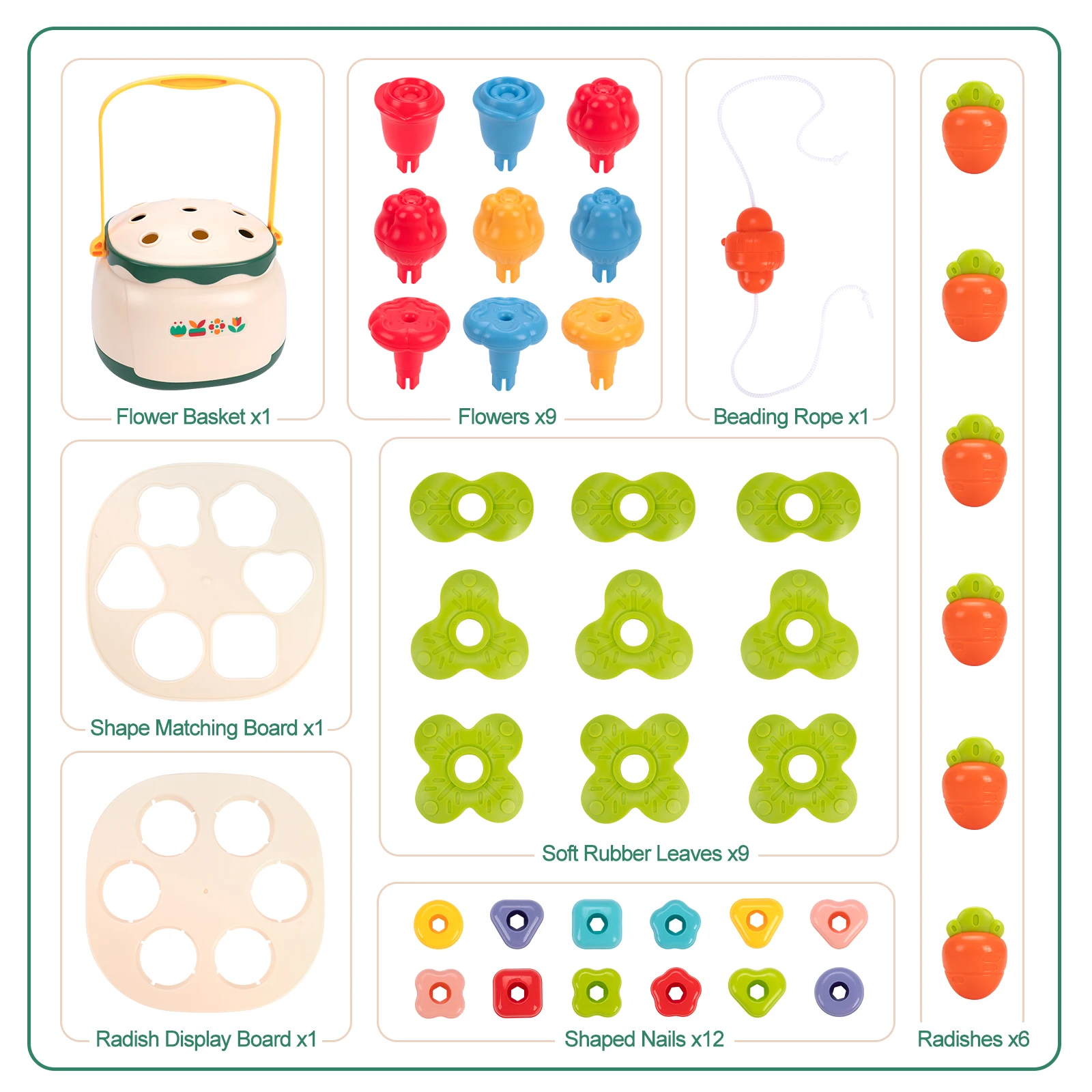 4in1 طفل غرامة المهارات الحركية التدريب الخرز اللعب شكل فرز كتل للطفل مرحلة ما قبل المدرسة النشاط الحسي الطفل ألعاب مونتيسوري