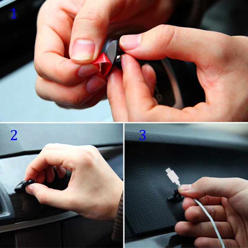 8pcs Car Wire Clip Stickers for Renault Kangoo DACIA Scenic Megane Sandero Captur Twingo Modus Koleos