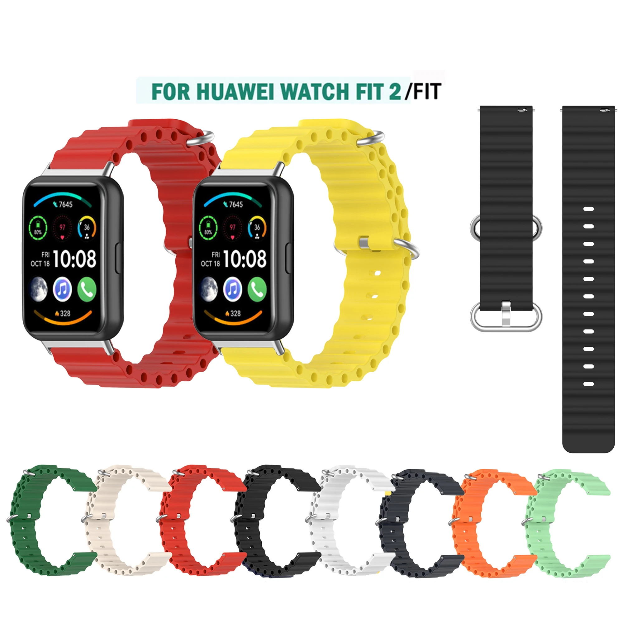 

Premium Marine Silicone Strap for Huawei Watch Fit 2 Fit 2 bracelet sports wristband