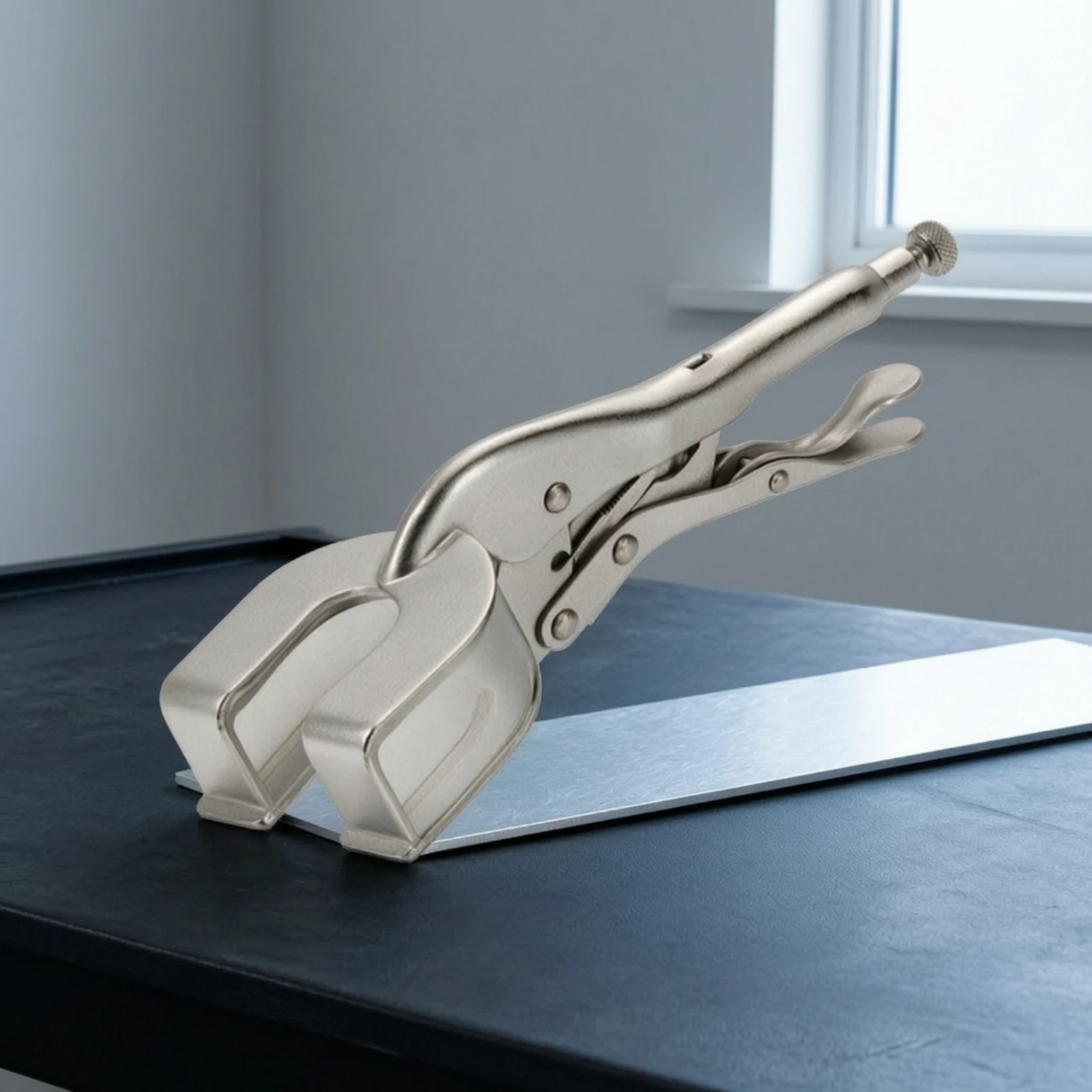 Locking Clamp with U-Jaw Adjustable Metal Metal-Joining Clamp Locking Pliers Long-Lasting Tool Versatile for Welders