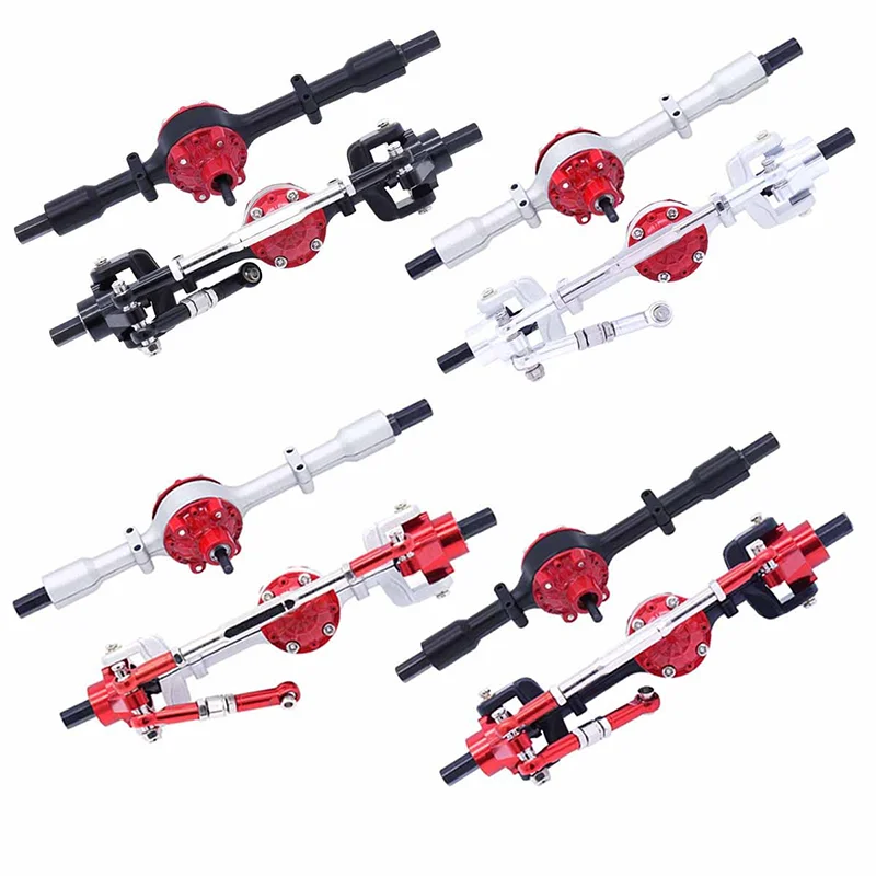 Metal Upgrade Front And Rear Axle Assembly，For WPL 1/16 C14 C24 B14 B24 B16 B36 JJRC Henglong Feiyu RC Car Parts