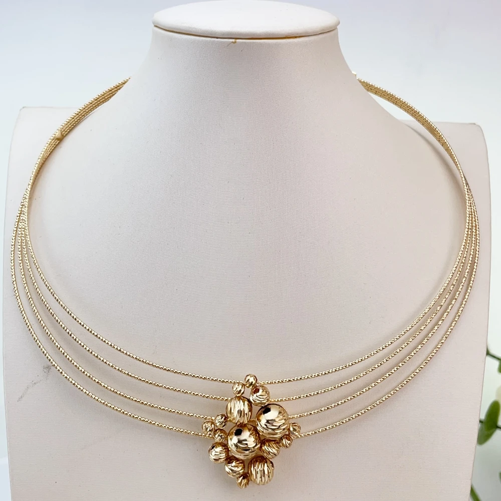 Brazilian Jewelry Sets Beautiful Beads Simple Jewelry Bridal Jewelry for Women Wedding Gift FHK29610