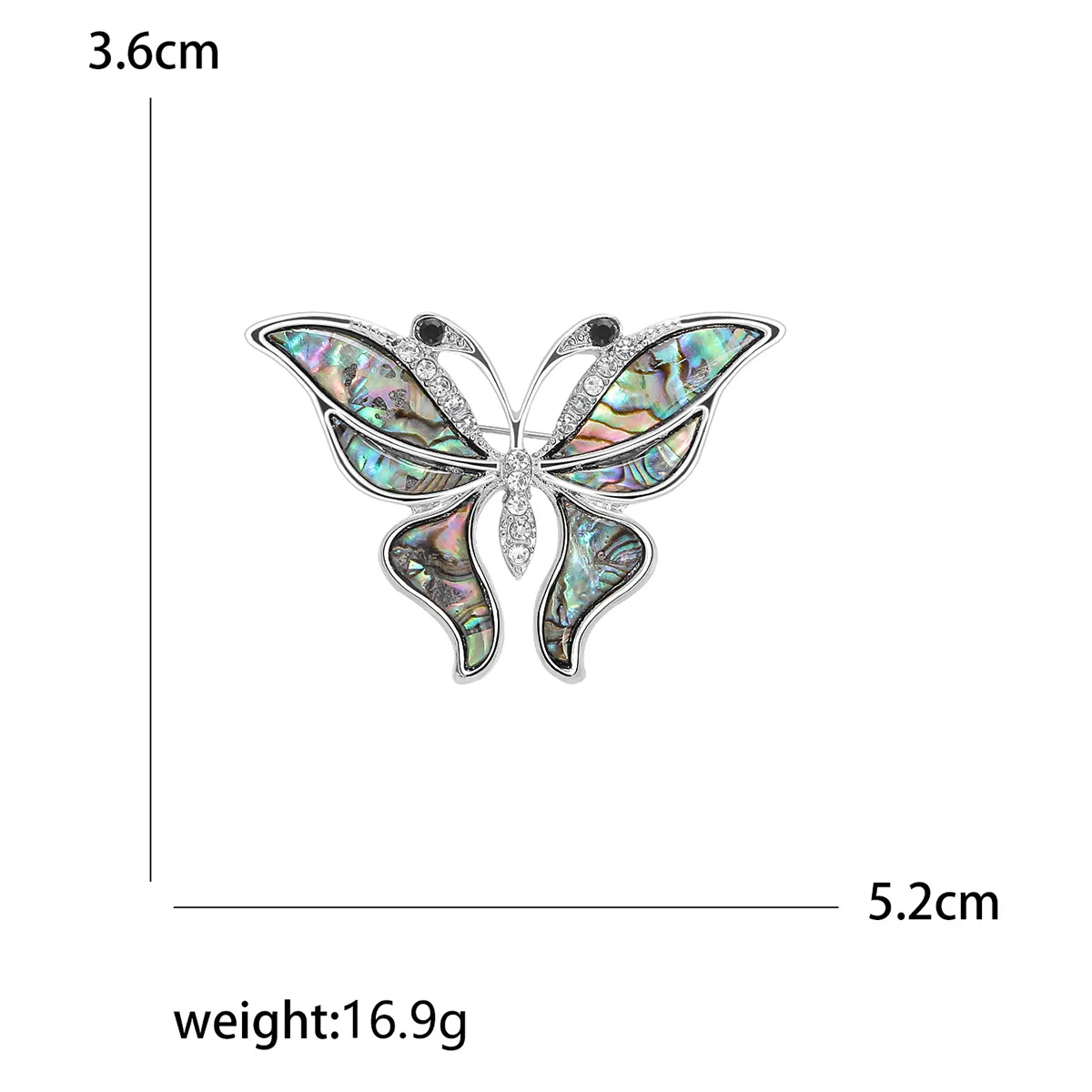 Dmari Luxury Abalone Shell Brooch Pin Fancy Butterfly For Women Clothing Casual Office Accessories Jewelry For Clothing