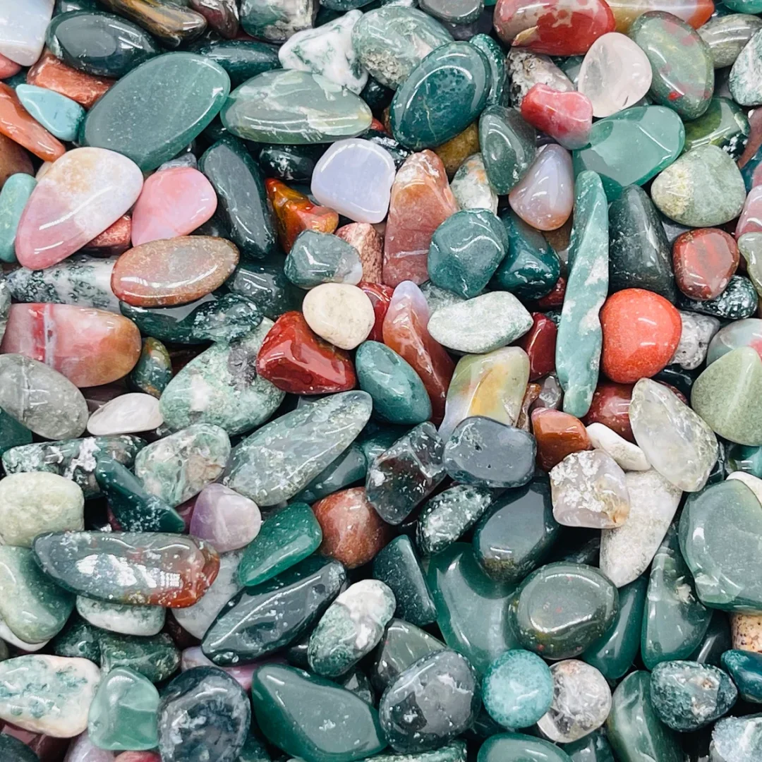 5-12mm Jasper Ocean Gemstone Chips, Ocean Jasper Tumbled Crystal Chips, Ocean Jasper Chips  No Hole Undrilled Crystal chips
